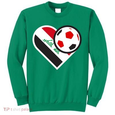 Love Heart Iraqi Futbol Soccer Team Sweatshirt