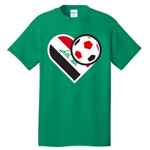 Love Heart Iraqi Futbol Soccer Team Tall T-Shirt