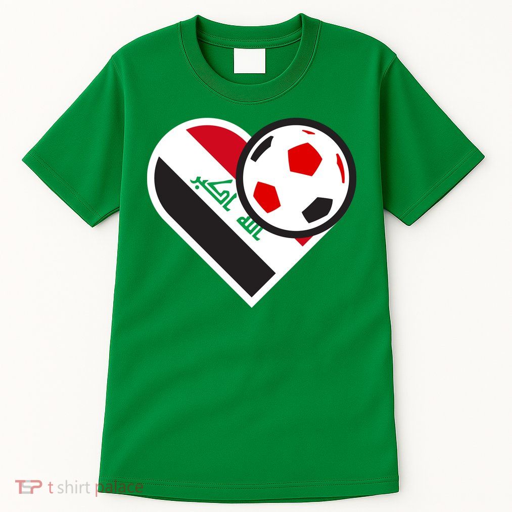 Love Heart Iraqi Futbol Soccer Team Tall T-Shirt