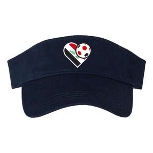 Love Heart Iraqi Futbol Soccer Team Valucap Bio-Washed Visor