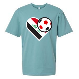 Love Heart Iraqi Futbol Soccer Team Sueded Cloud Jersey T-Shirt