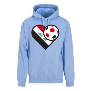 Love Heart Iraqi Futbol Soccer Team Unisex Surf Hoodie