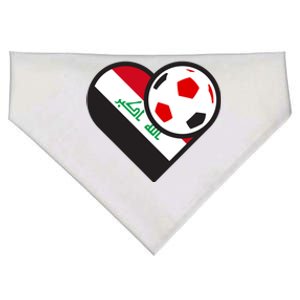 Love Heart Iraqi Futbol Soccer Team USA-Made Doggie Bandana