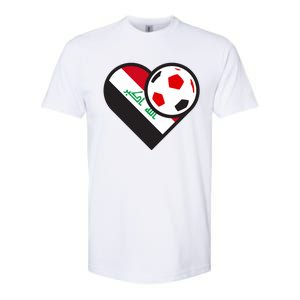 Love Heart Iraqi Futbol Soccer Team Softstyle CVC T-Shirt