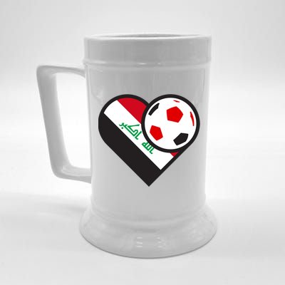 Love Heart Iraqi Futbol Soccer Team Beer Stein