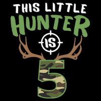 Little Hunter Is 5 Birthday Boys 5th Birthday Deer Hunter Womens Tank Top