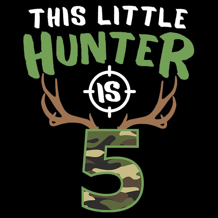 Little Hunter Is 5 Birthday Boys 5th Birthday Deer Hunter Womens Tank Top
