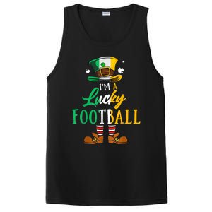 Leprechaun Hat Im A Lucky Football St Patricks Day PosiCharge Competitor Tank