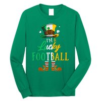 Leprechaun Hat Im A Lucky Football St Patricks Day Long Sleeve Shirt