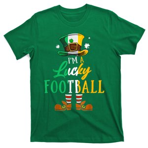 Leprechaun Hat Im A Lucky Football St Patricks Day T-Shirt