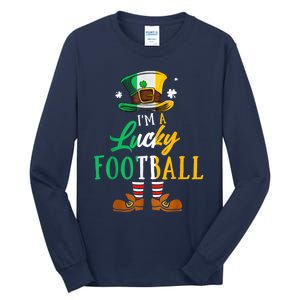 Leprechaun Hat Im A Lucky Football St Patricks Day Tall Long Sleeve T-Shirt