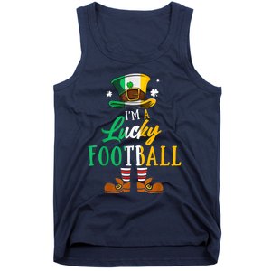 Leprechaun Hat Im A Lucky Football St Patricks Day Tank Top