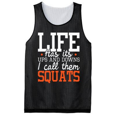 Life Has Its Ups And Downs Squats Weightlift Fitness Coach Mesh Reversible Basketball Jersey Tank