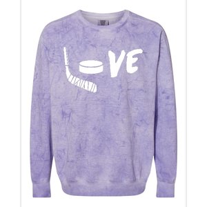 Love Hockey Ice Hockey Shirts & Gift For Hockey Fans Colorblast Crewneck Sweatshirt