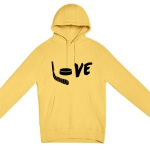 Love Hockey Ice Hockey Shirts & Gift For Hockey Fans Premium Pullover Hoodie