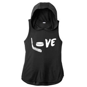 Love Hockey Ice Hockey Shirts & Gift For Hockey Fans Ladies PosiCharge Tri-Blend Wicking Draft Hoodie Tank