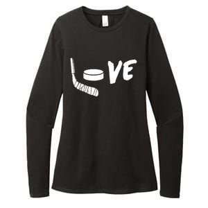 Love Hockey Ice Hockey Shirts & Gift For Hockey Fans Womens CVC Long Sleeve Shirt