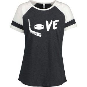 Love Hockey Ice Hockey Shirts & Gift For Hockey Fans Enza Ladies Jersey Colorblock Tee