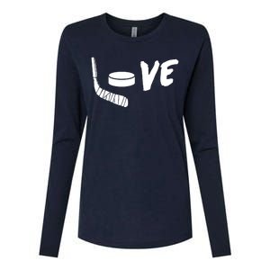 Love Hockey Ice Hockey Shirts & Gift For Hockey Fans Womens Cotton Relaxed Long Sleeve T-Shirt