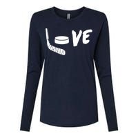 Love Hockey Ice Hockey Shirts & Gift For Hockey Fans Womens Cotton Relaxed Long Sleeve T-Shirt