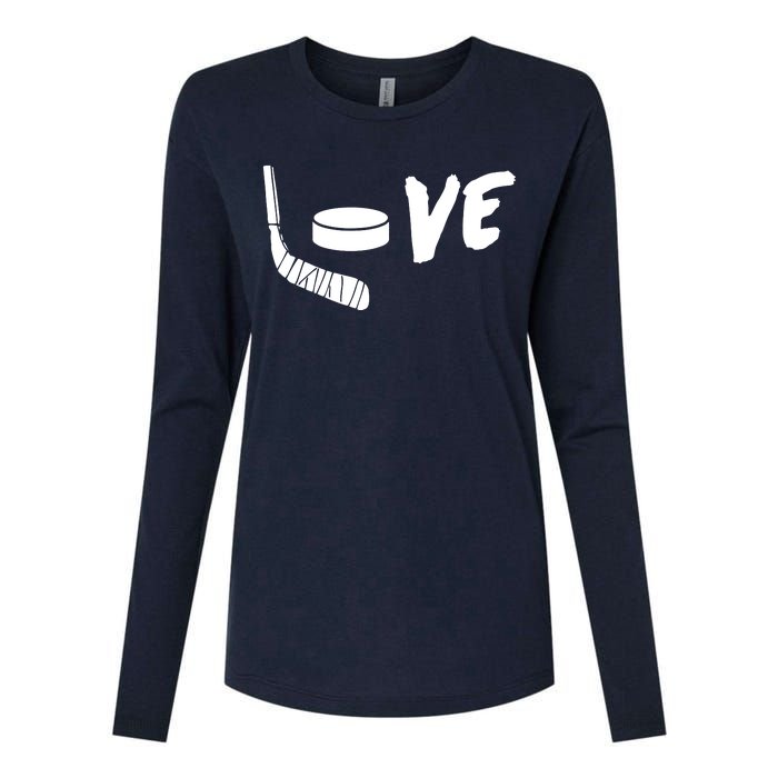 Love Hockey Ice Hockey Shirts & Gift For Hockey Fans Womens Cotton Relaxed Long Sleeve T-Shirt