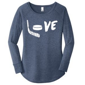 Love Hockey Ice Hockey Shirts & Gift For Hockey Fans Women's Perfect Tri Tunic Long Sleeve Shirt