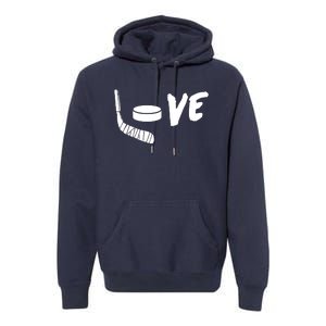 Love Hockey Ice Hockey Shirts & Gift For Hockey Fans Premium Hoodie