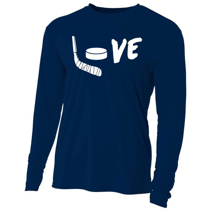 Love Hockey Ice Hockey Shirts & Gift For Hockey Fans Cooling Performance Long Sleeve Crew