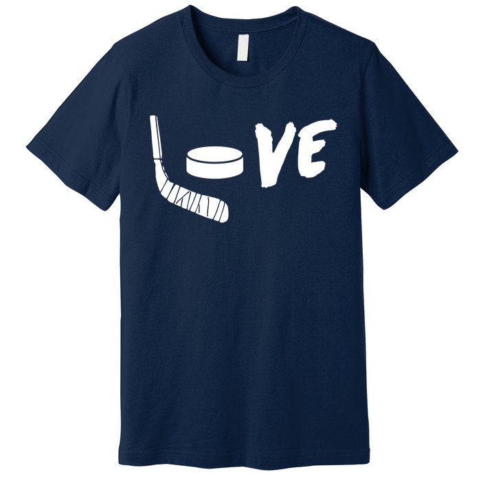 Love Hockey Ice Hockey Shirts & Gift For Hockey Fans Premium T-Shirt