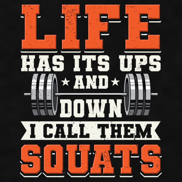 Life Has Its Ups And Downs I Call Them Squats Funny Gym Gift Ladies PosiCharge Tri-Blend Wicking Tank
