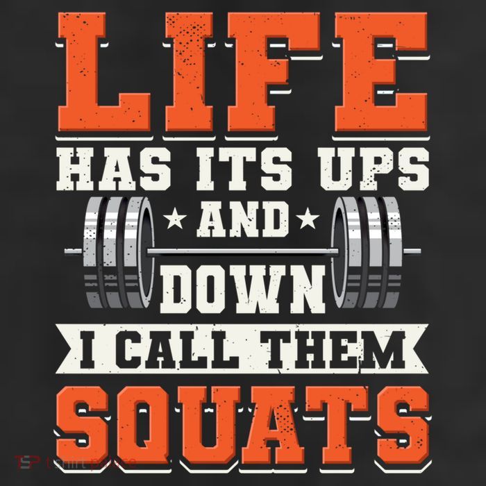 Life Has Its Ups And Downs I Call Them Squats Funny Gym Gift 11oz C Handle Ceramic Mug