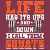 Life Has Its Ups And Downs I Call Them Squats Funny Gym Gift 16oz Travel Tumbler