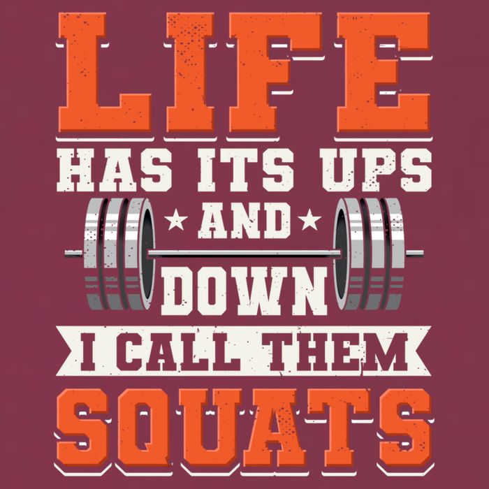Life Has Its Ups And Downs I Call Them Squats Funny Gym Gift 16oz Travel Tumbler