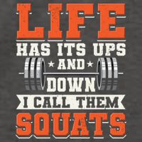 Life Has Its Ups And Downs I Call Them Squats Funny Gym Gift Vector Backpack