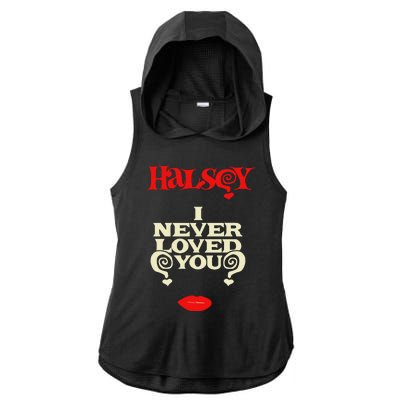 Limited Halsey I Never Loved You Ladies PosiCharge Tri-Blend Wicking Draft Hoodie Tank