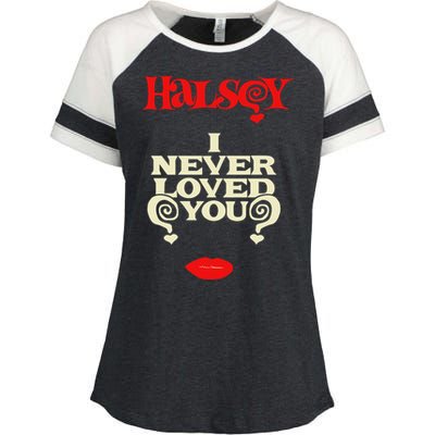 Limited Halsey I Never Loved You Enza Ladies Jersey Colorblock Tee