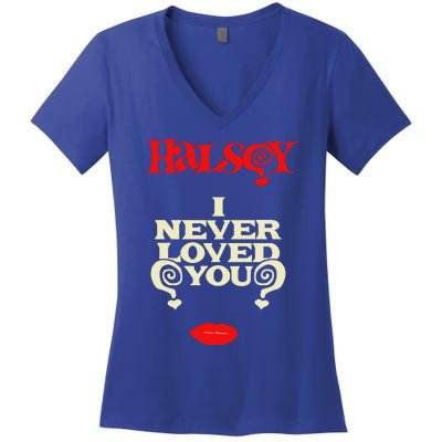 Limited Halsey I Never Loved You Women's V-Neck T-Shirt