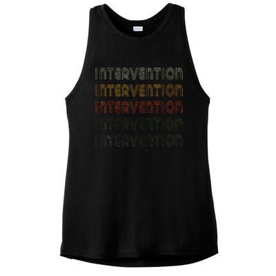 Love Heart Intervention Grunge Vintage Style Intervention Ladies PosiCharge Tri-Blend Wicking Tank