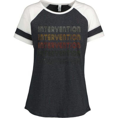 Love Heart Intervention Grunge Vintage Style Intervention Enza Ladies Jersey Colorblock Tee