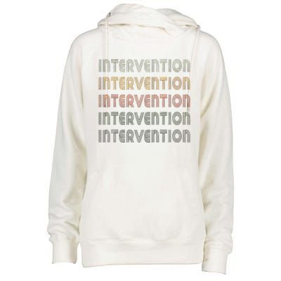 Love Heart Intervention Grunge Vintage Style Intervention Womens Funnel Neck Pullover Hood