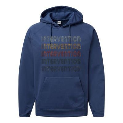 Love Heart Intervention Grunge Vintage Style Intervention Performance Fleece Hoodie