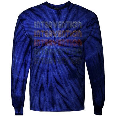 Love Heart Intervention Grunge Vintage Style Intervention Tie-Dye Long Sleeve Shirt