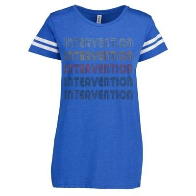 Love Heart Intervention Grunge Vintage Style Intervention Enza Ladies Jersey Football T-Shirt