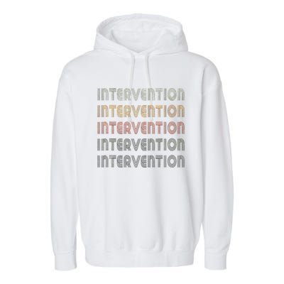 Love Heart Intervention Grunge Vintage Style Intervention Garment-Dyed Fleece Hoodie