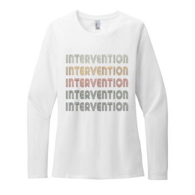 Love Heart Intervention Grunge Vintage Style Intervention Womens CVC Long Sleeve Shirt