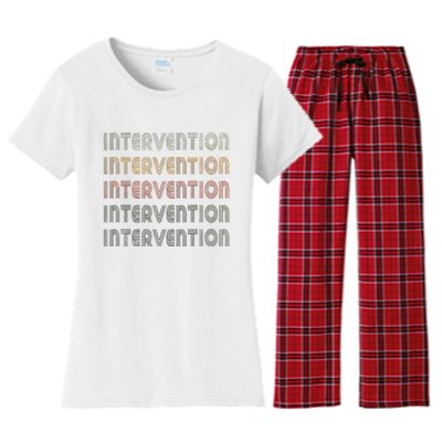 Love Heart Intervention Grunge Vintage Style Intervention Women's Flannel Pajama Set