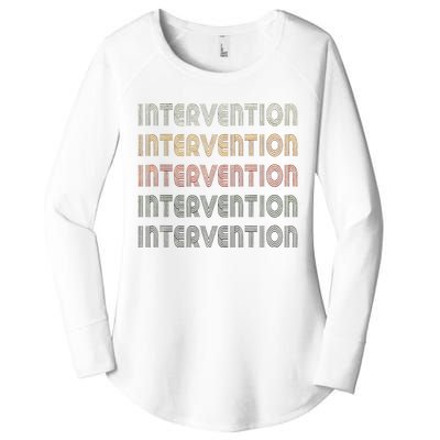 Love Heart Intervention Grunge Vintage Style Intervention Women's Perfect Tri Tunic Long Sleeve Shirt