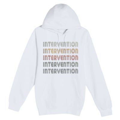 Love Heart Intervention Grunge Vintage Style Intervention Premium Pullover Hoodie