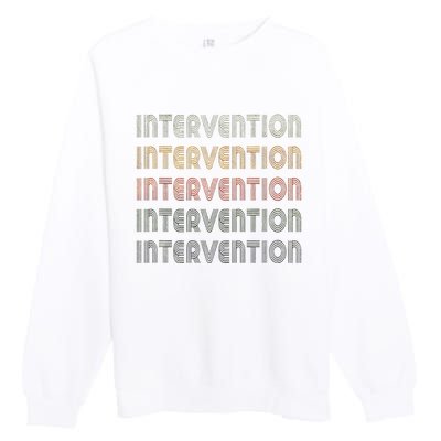 Love Heart Intervention Grunge Vintage Style Intervention Premium Crewneck Sweatshirt