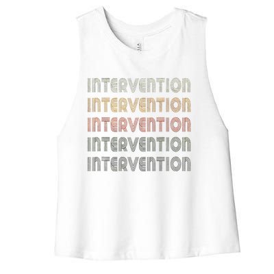 Love Heart Intervention Grunge Vintage Style Intervention Women's Racerback Cropped Tank